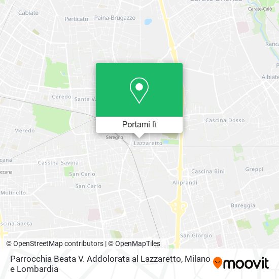 Mappa Parrocchia Beata V. Addolorata al Lazzaretto