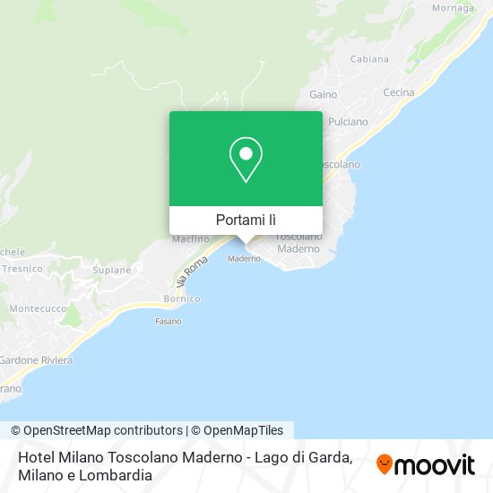 Mappa Hotel Milano Toscolano Maderno - Lago di Garda