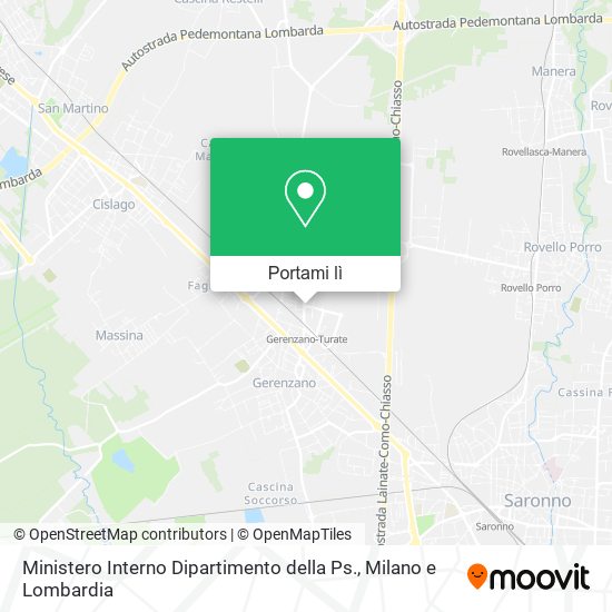 Mappa Ministero Interno Dipartimento della Ps.