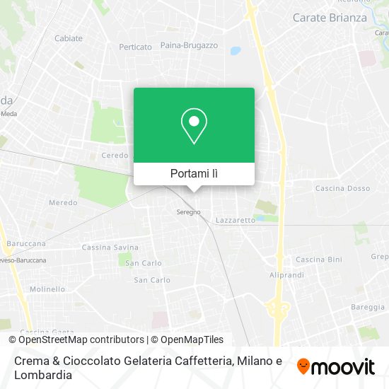 Mappa Crema & Cioccolato Gelateria Caffetteria