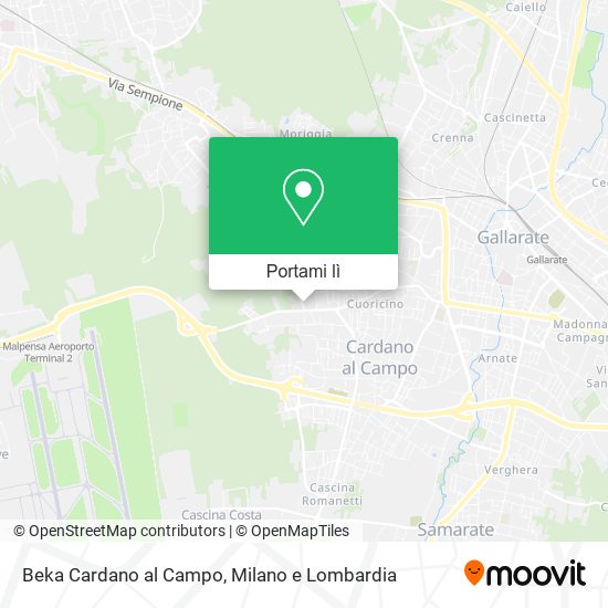 Mappa Beka Cardano al Campo
