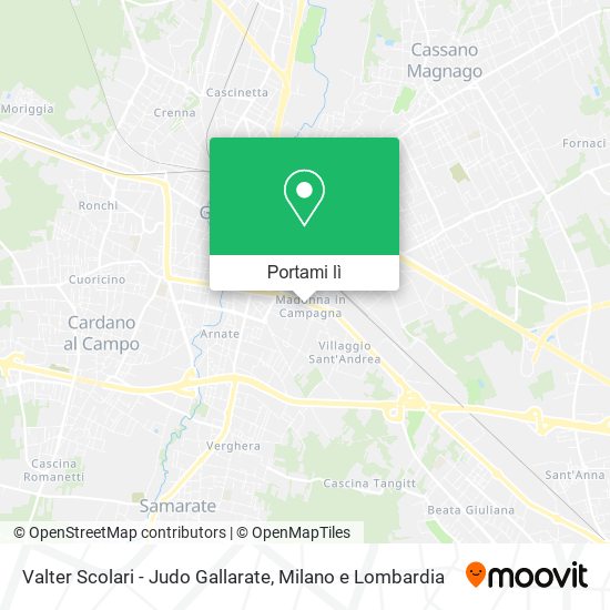 Mappa Valter Scolari - Judo Gallarate