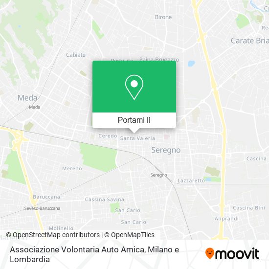 Mappa Associazione Volontaria Auto Amica