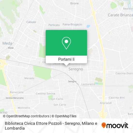 Mappa Biblioteca Civica Ettore Pozzoli - Seregno