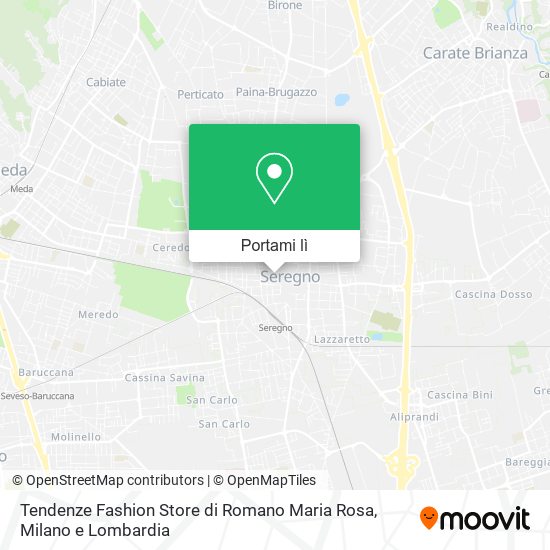 Mappa Tendenze Fashion Store di Romano Maria Rosa