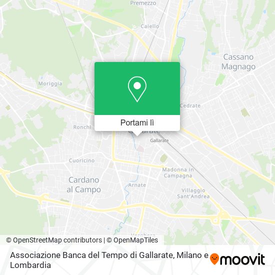 Mappa Associazione Banca del Tempo di Gallarate