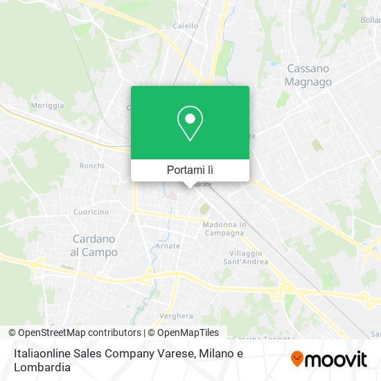 Mappa Italiaonline Sales Company Varese