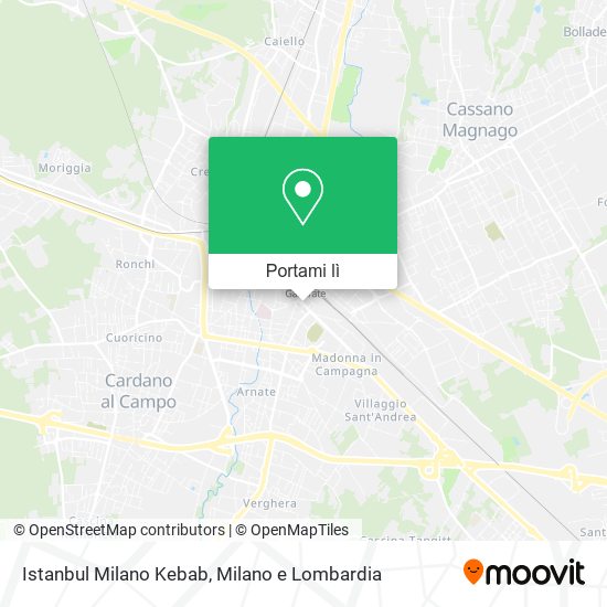 Mappa Istanbul Milano Kebab