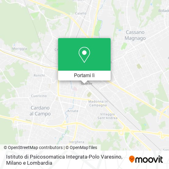 Mappa Istituto di Psicosomatica Integrata-Polo Varesino