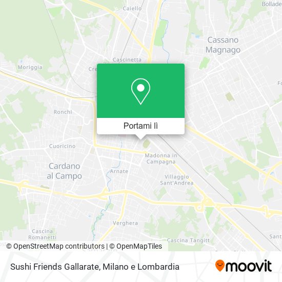 Mappa Sushi Friends Gallarate