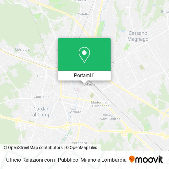 Mappa Ufficio Relazioni con il Pubblico