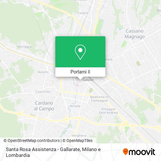 Mappa Santa Rosa Assistenza - Gallarate