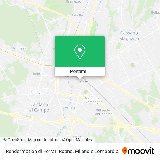 Mappa Rendermotion di Ferrari Roano