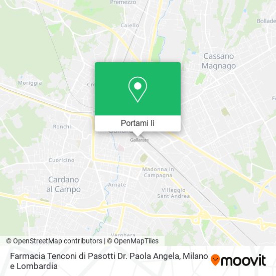 Mappa Farmacia Tenconi di Pasotti Dr. Paola Angela