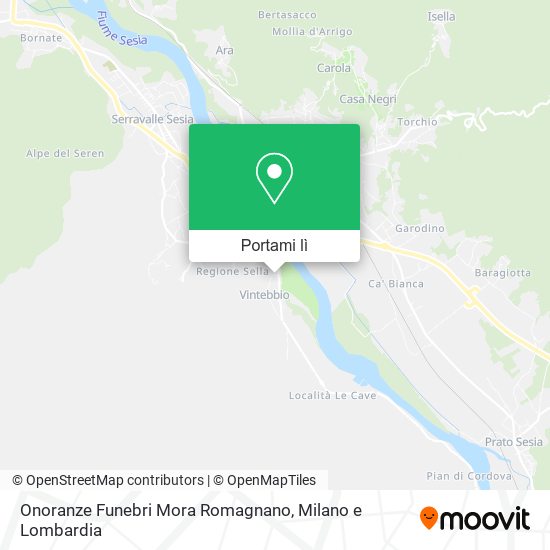 Mappa Onoranze Funebri Mora Romagnano