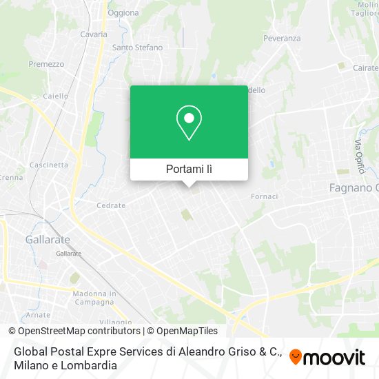 Mappa Global Postal Expre Services di Aleandro Griso & C.