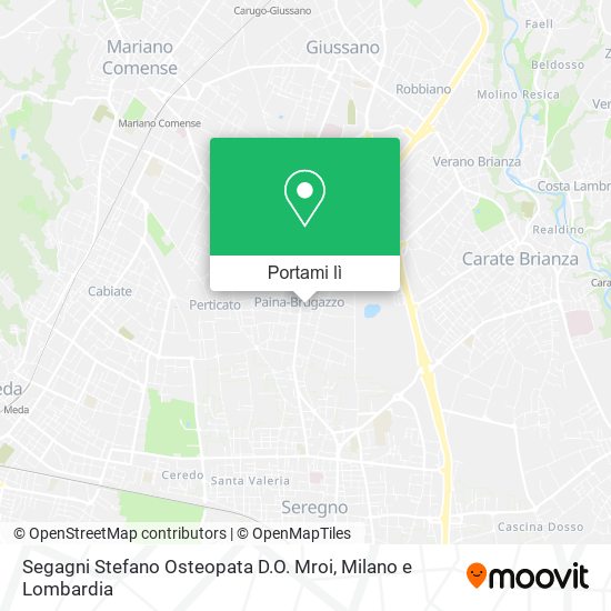 Mappa Segagni Stefano Osteopata D.O. Mroi