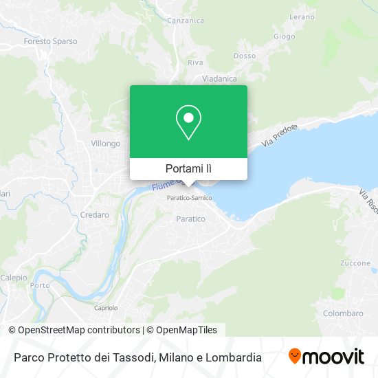 Mappa Parco Protetto dei Tassodi