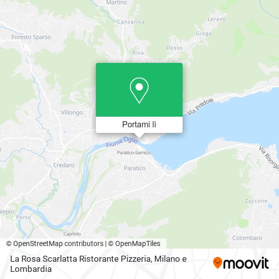 Mappa La Rosa Scarlatta Ristorante Pizzeria