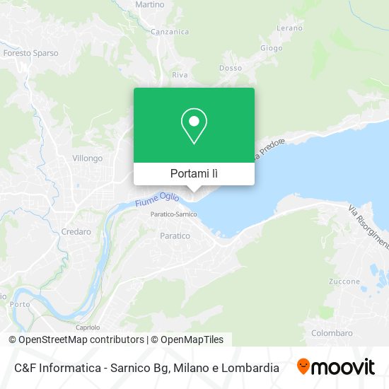 Mappa C&F Informatica - Sarnico Bg
