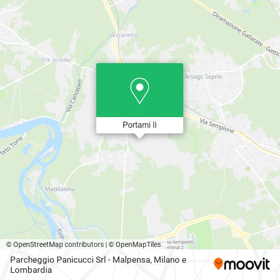 Mappa Parcheggio Panicucci Srl - Malpensa