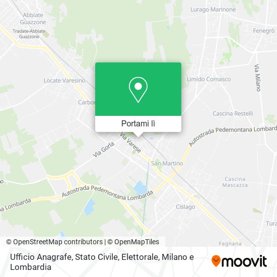 Mappa Ufficio Anagrafe, Stato Civile, Elettorale