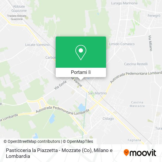 Mappa Pasticceria la Piazzetta - Mozzate (Co)