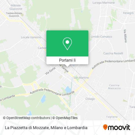 Mappa La Piazzetta di Mozzate