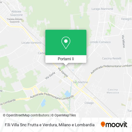 Mappa F.lli Villa Snc Frutta e Verdura