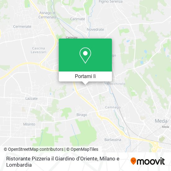 Mappa Ristorante Pizzeria il Giardino d'Oriente