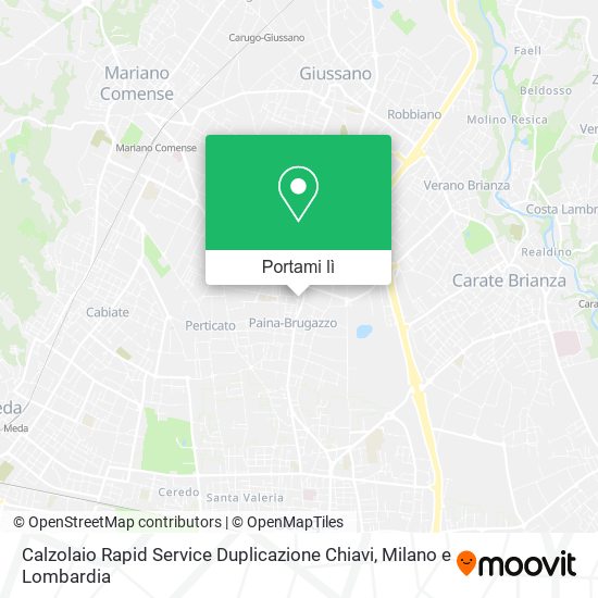 Mappa Calzolaio Rapid Service Duplicazione Chiavi
