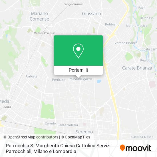 Mappa Parrocchia S. Margherita Chiesa Cattolica Servizi Parrocchiali