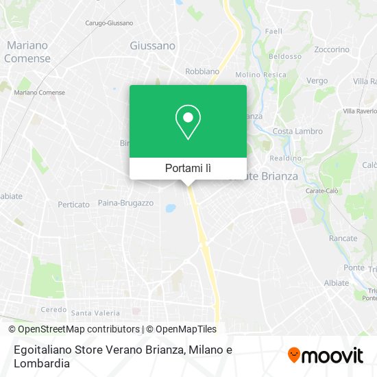 Mappa Egoitaliano Store Verano Brianza