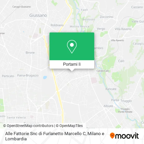 Mappa Alle Fattorie Snc di Furlanetto Marcello C