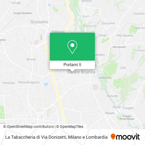 Mappa La Tabaccheria di Via Donizetti