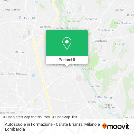 Mappa Autoscuole in Formazione - Carate Brianza