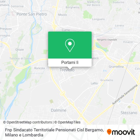 Mappa Fnp Sindacato Territotiale Pensionati Cisl Bergamo