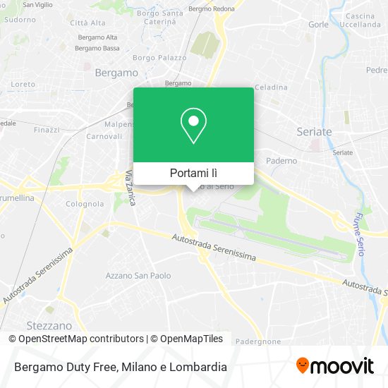 Mappa Bergamo Duty Free