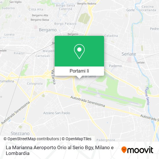 Mappa La Marianna Aeroporto Orio al Serio Bgy