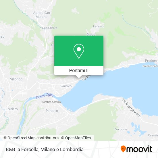 Mappa B&B la Forcella
