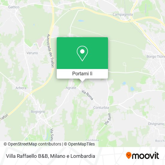 Mappa Villa Raffaello B&B