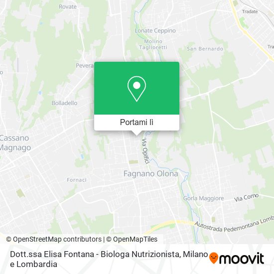 Mappa Dott.ssa Elisa Fontana - Biologa Nutrizionista