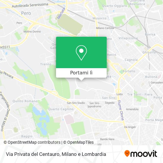 Mappa Via Privata del Centauro