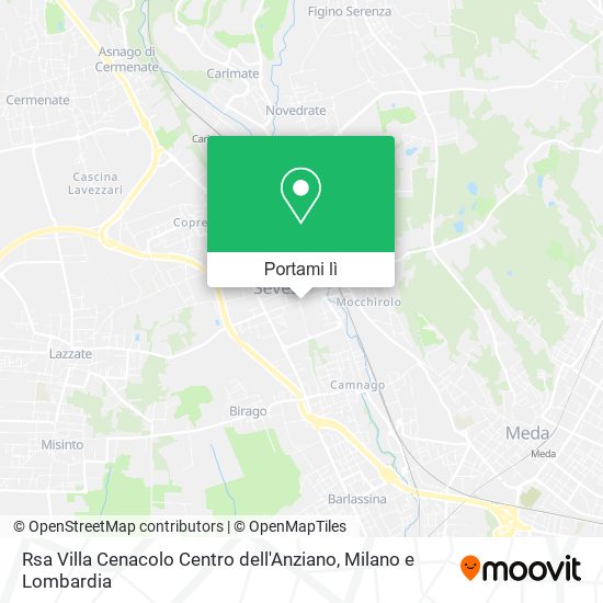 Mappa Rsa Villa Cenacolo Centro dell'Anziano