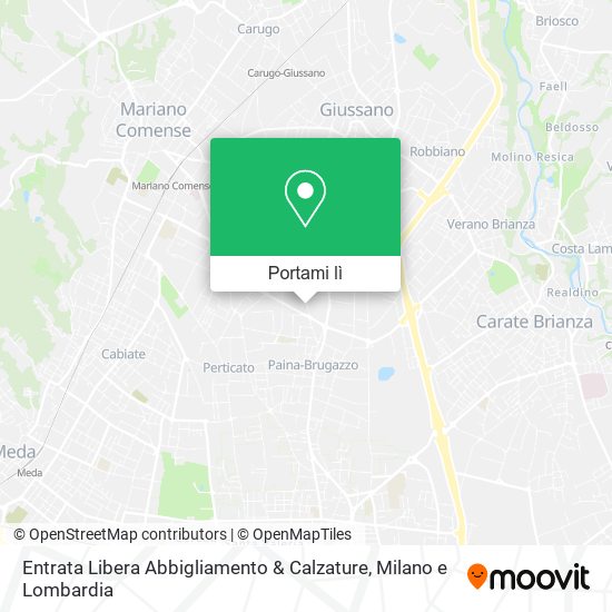 Mappa Entrata Libera Abbigliamento & Calzature