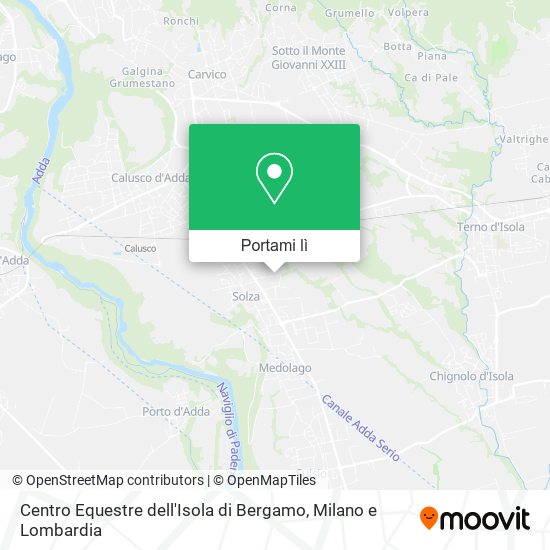 Mappa Centro Equestre dell'Isola di Bergamo