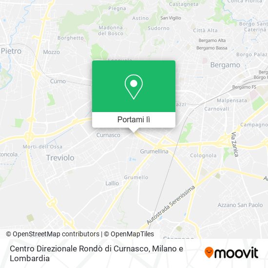 Mappa Centro Direzionale Rondò di Curnasco