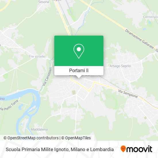 Mappa Scuola Primaria Milite Ignoto
