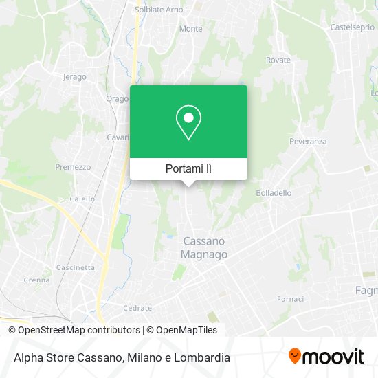 Mappa Alpha Store Cassano