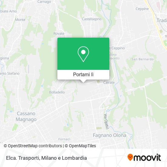 Mappa Elca. Trasporti